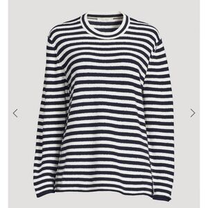 THE ROW | Giusti Cashmere And Cotton Striped Knit Sweater SZ 0